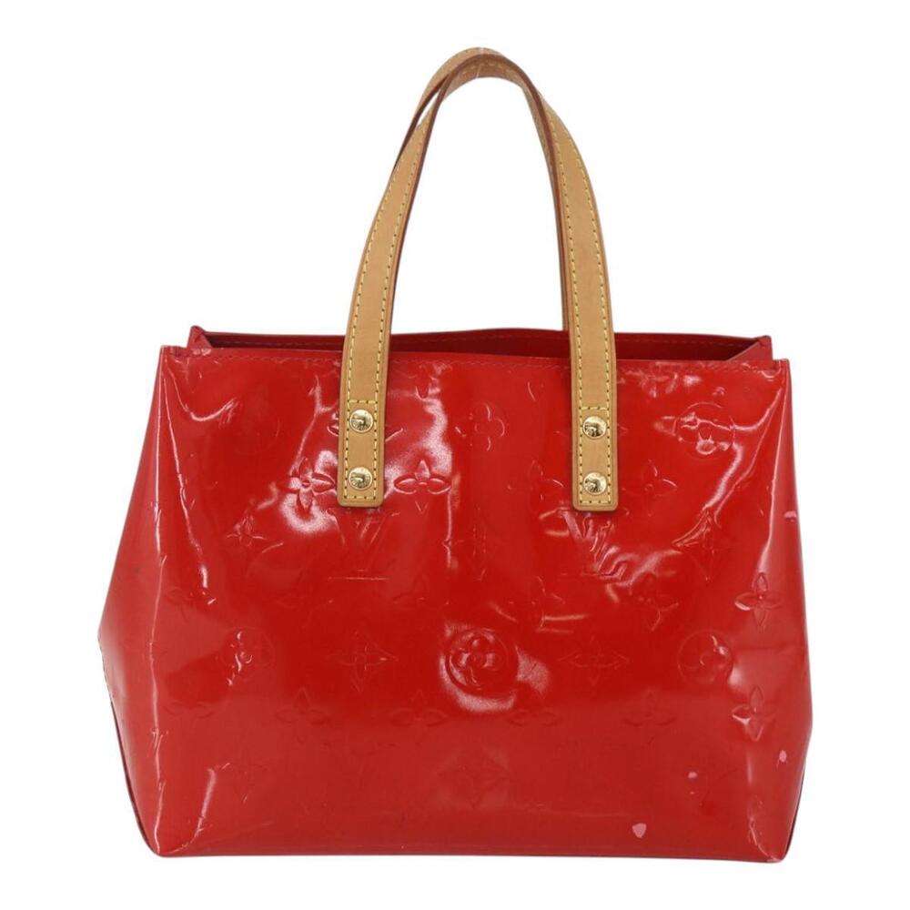 LOUIS VUITTON Monogram Vernis Reade PM Hand Bag Red Rouge M91088 LV Auth 158118 - Picture 13 of 16